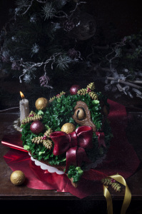 La couronne de Noël un peu flippante
©Photographie et stylisme culinaire Qui a volé les tartes ?