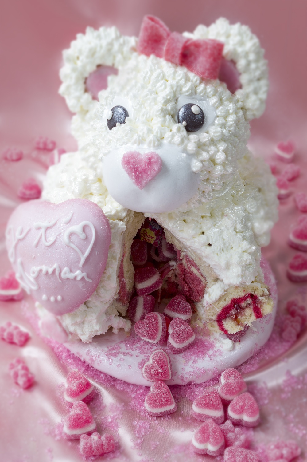Cake petit ourson je t'aime maman - studio de création - Qui a volé les tartes (2)