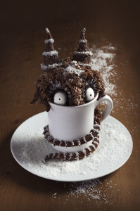 Mud cake monster, mud cake chocolat, café et coco, ganache chocolat 
©Photographie et stylisme culinaire Qui a volé les tartes ?
